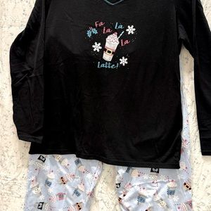 Woman’s super soft Secret Treasures holiday latte PJs. Perfect gift!